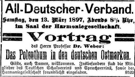 Alldeutsche Verband - plakát z roku 1897 Alldeutsche Verband - plakát z roku 1897