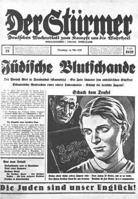Titulní stránka plátku "Stürmer"