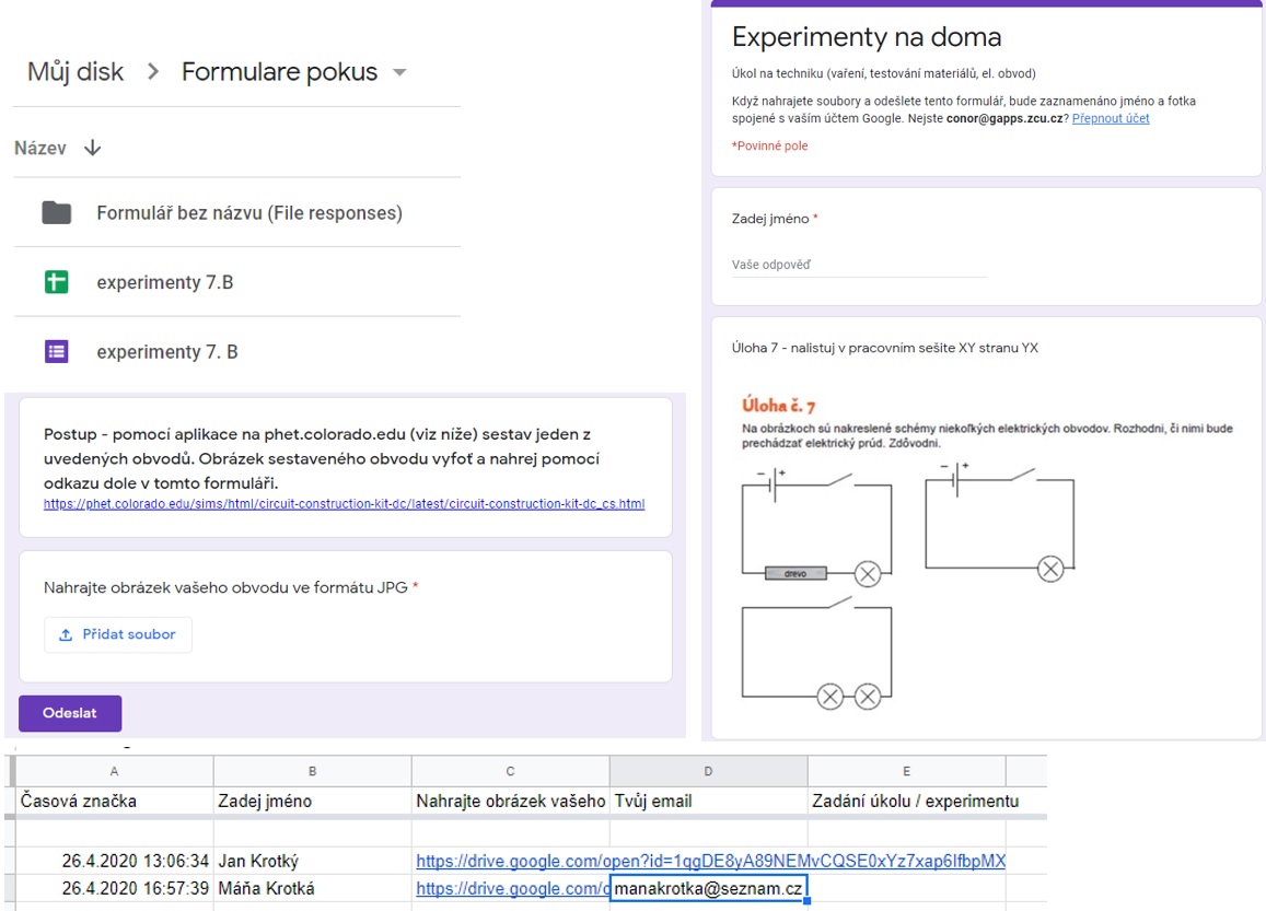 Google formulář jako ukázka