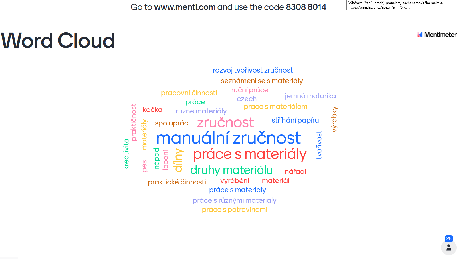 Mentimeteter Word Cloud