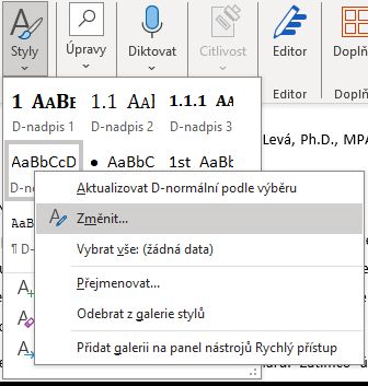 změna stylu