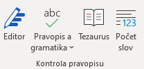 Kontrola pravopisu Word
