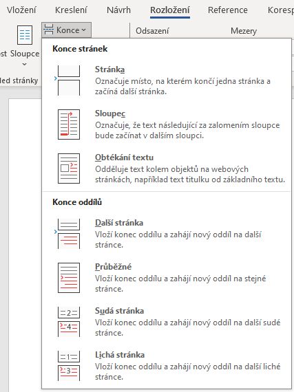 Konec oddílů.