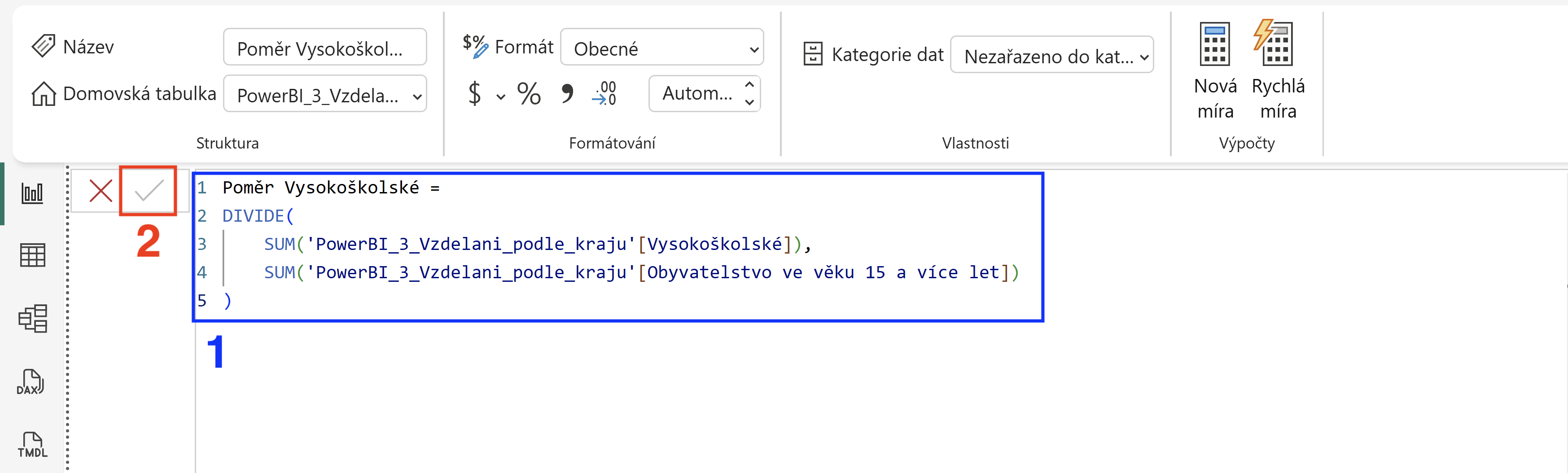 Zapsání vzorce