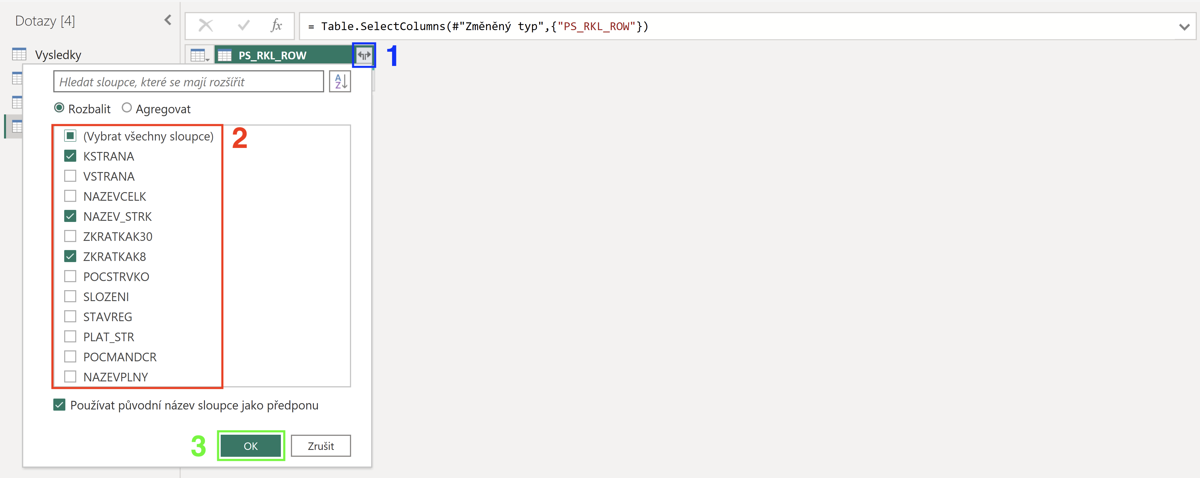 Rozbalení dat z XML