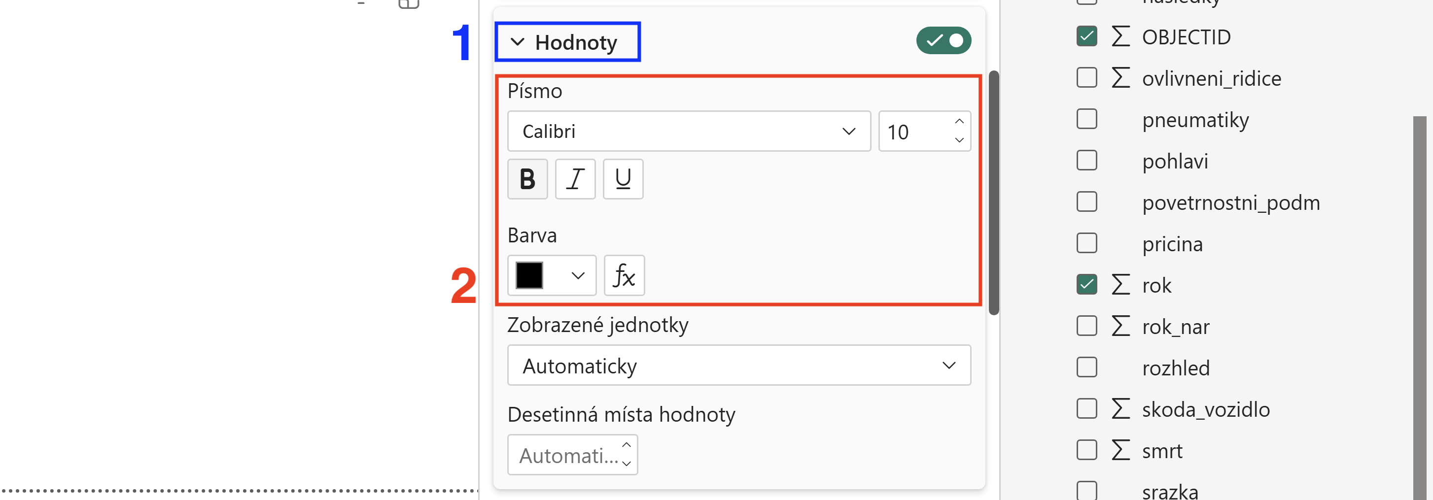 Upravení osy X