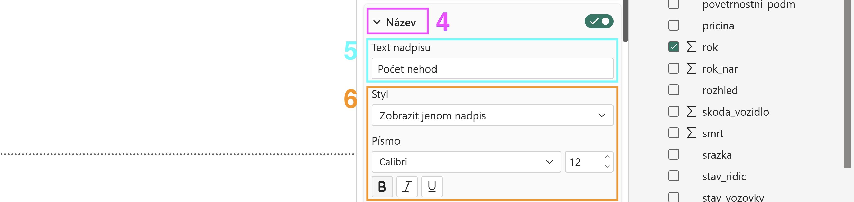 Upravení osy Y