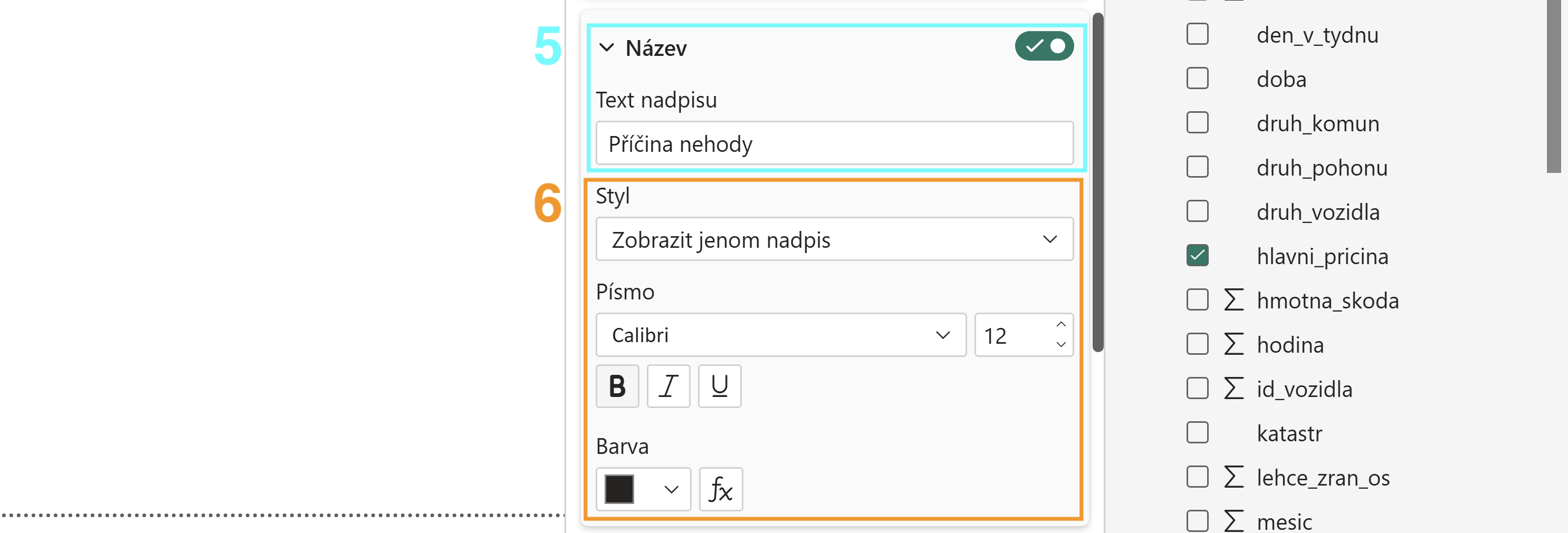 Upravení osy X

