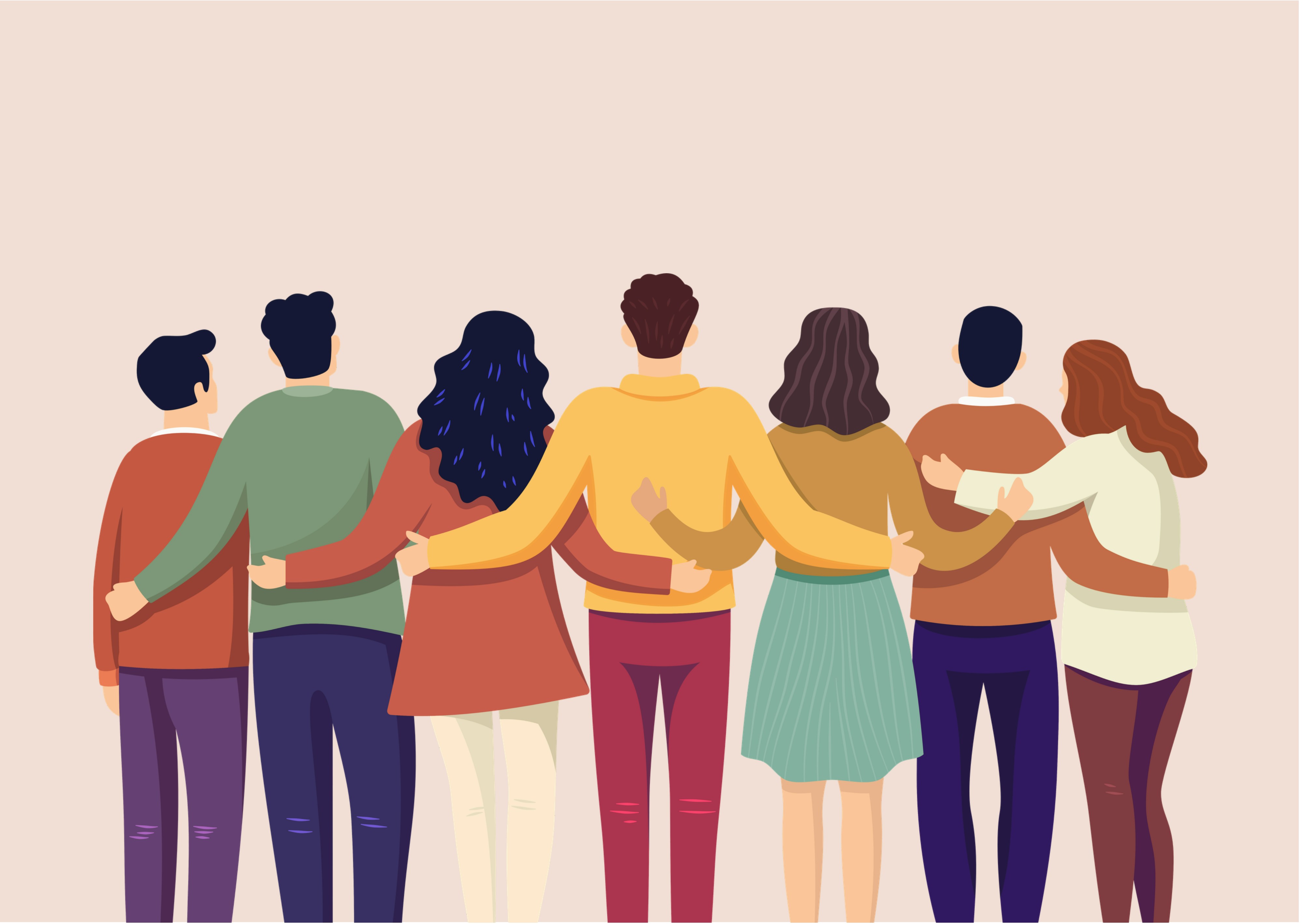 People embraced 